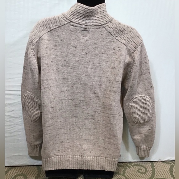 JB Holt Lincoln Mens Henley Sweater Size XL Elbow Patch Woodeon Toggle Academia - Picture 13 of 16